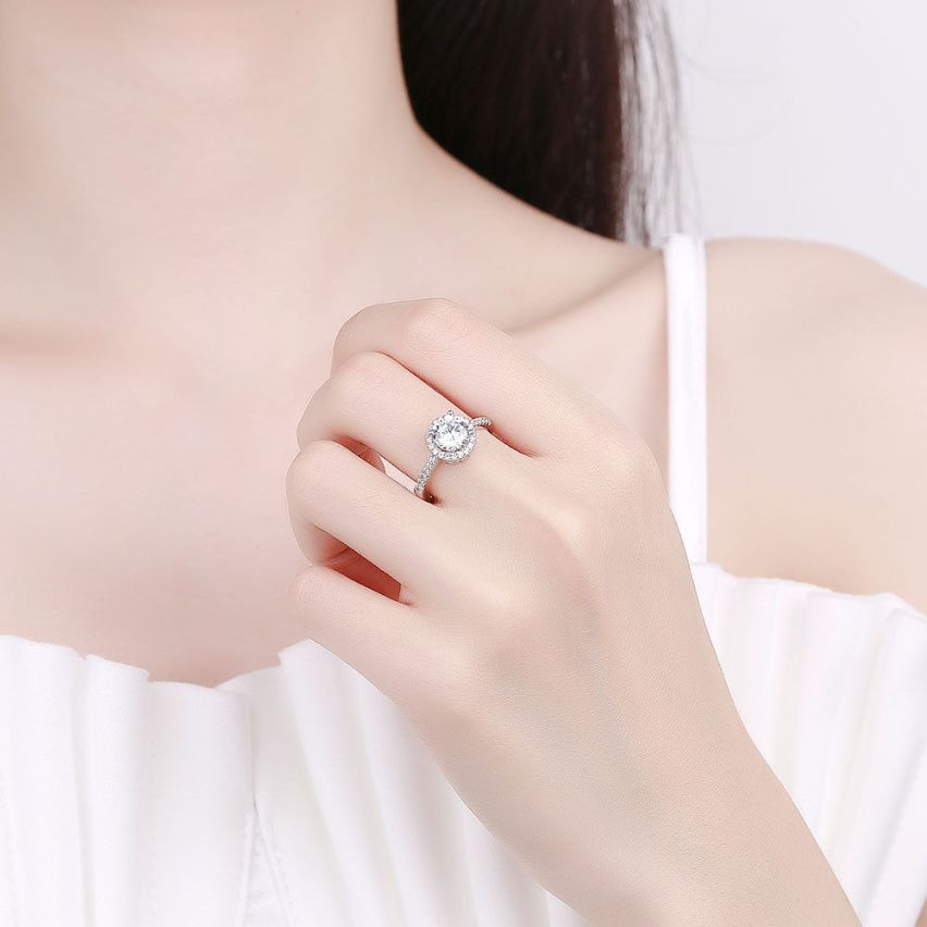 CLASSIC Rhodium Plating 925 Silver Promise ring Rings