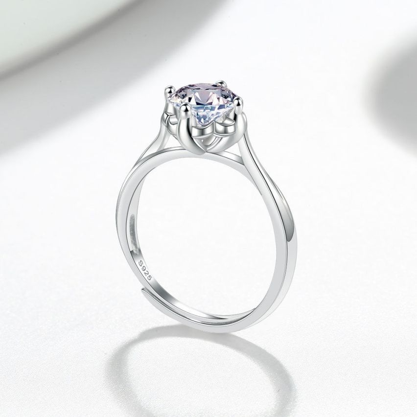 CLASSIC Rhodium Plating 925 Silver Promise ring Rings