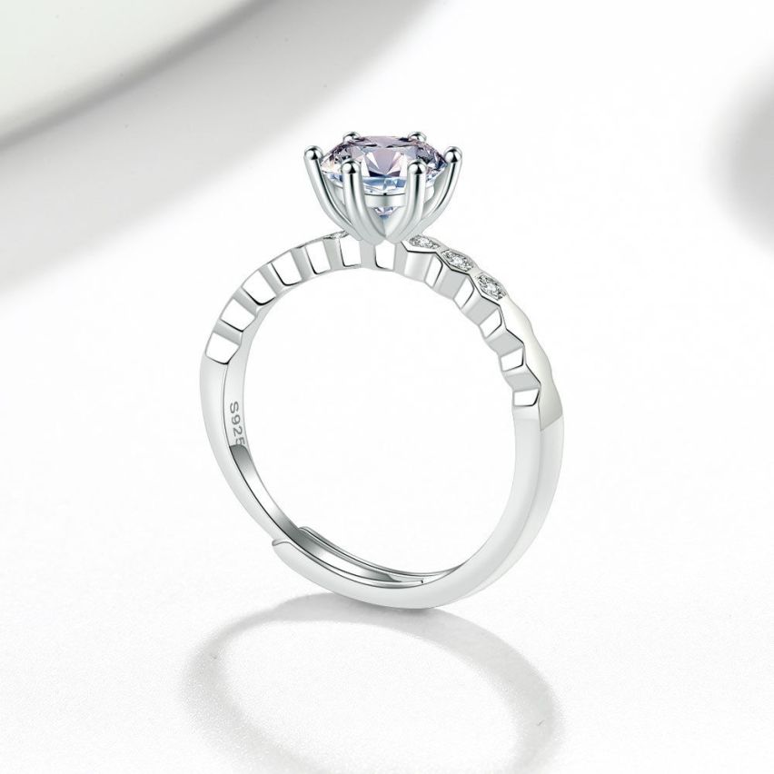 CLASSIC Rhodium Plating 925 Silver Promise ring Rings