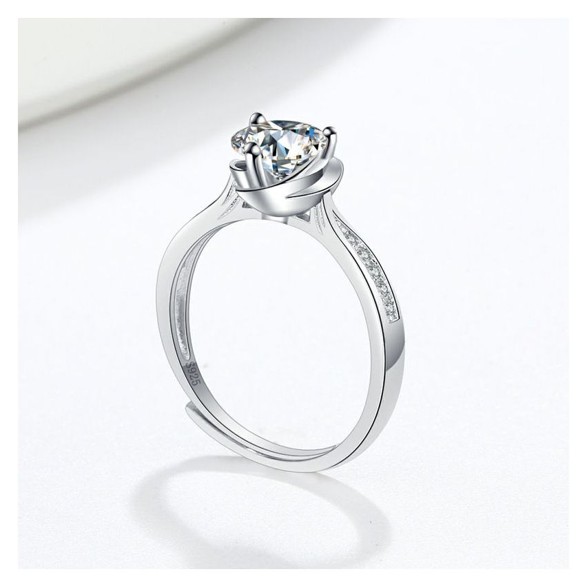 CLASSIC Rhodium Plating 925 Silver Promise ring Rings