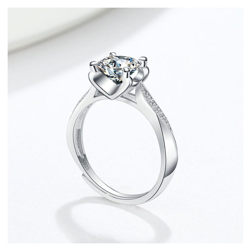 CLASSIC Rhodium Plating 925 Silver Promise ring Rings