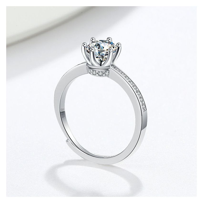 CLASSIC Rhodium Plating 925 Silver Promise ring Rings