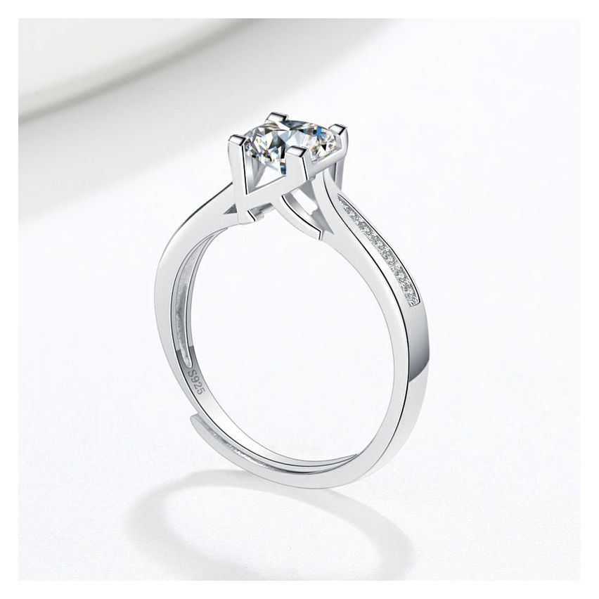 CLASSIC Rhodium Plating 925 Silver Promise ring Rings