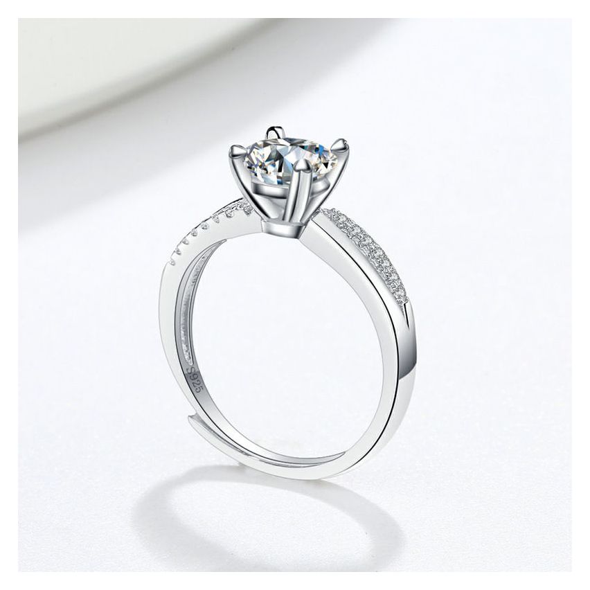 CLASSIC Rhodium Plating 925 Silver Promise ring Rings