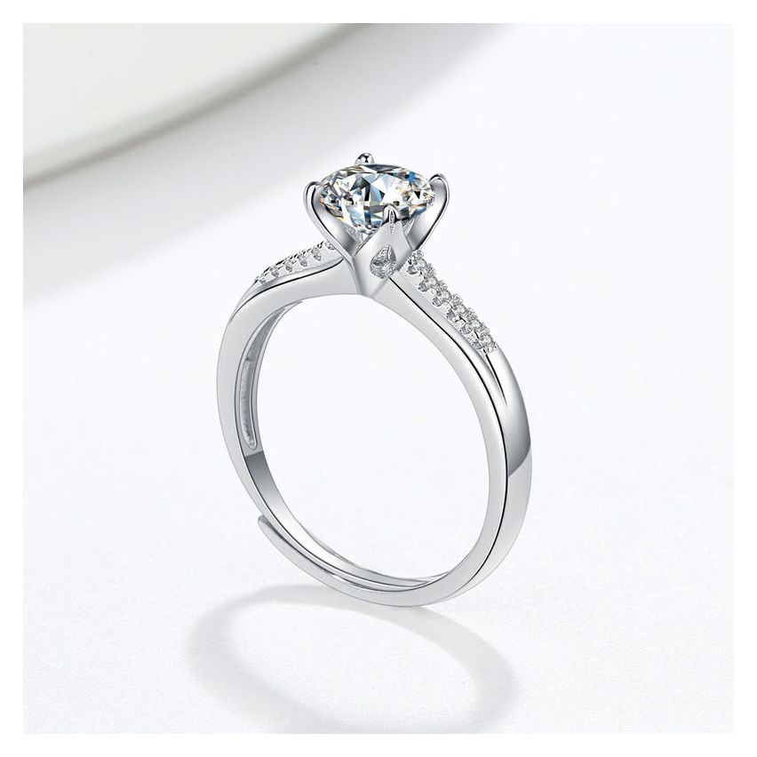 CLASSIC Rhodium Plating 925 Silver Promise ring Rings