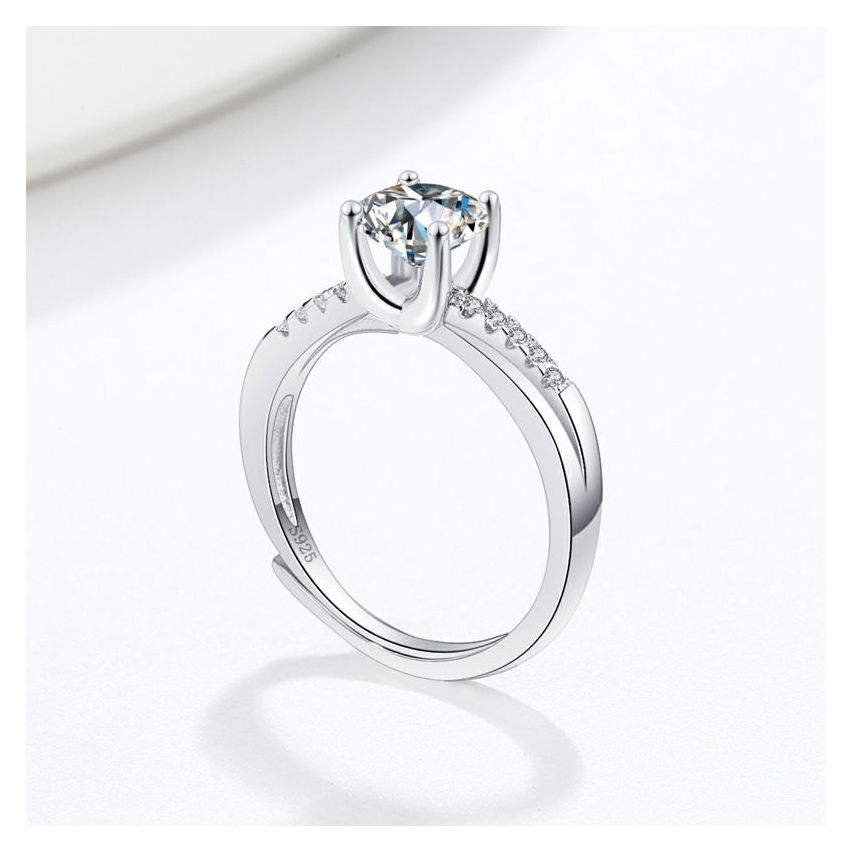 CLASSIC Rhodium Plating 925 Silver Promise ring Rings