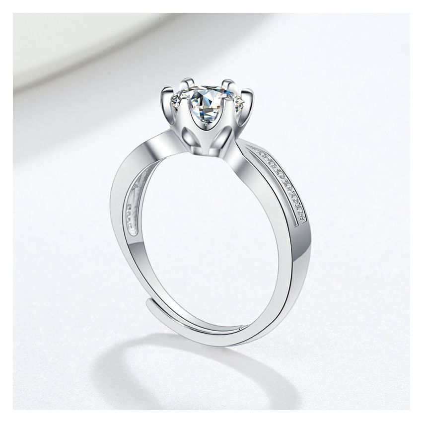 CLASSIC Rhodium Plating 925 Silver Promise ring Rings