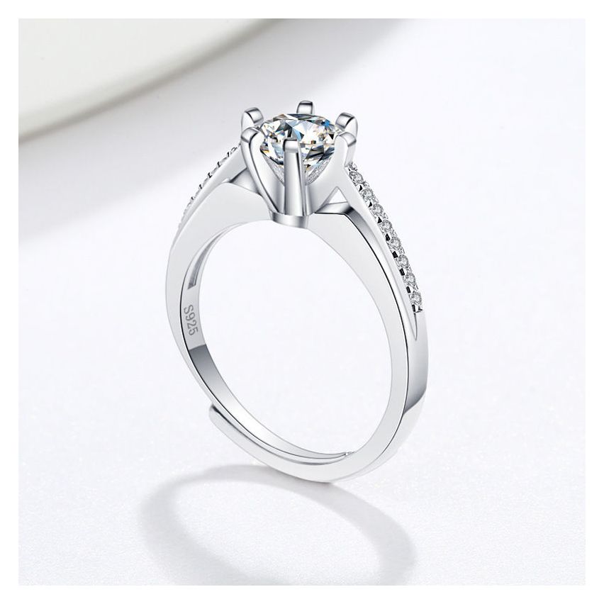 CLASSIC Rhodium Plating 925 Silver Promise ring Rings