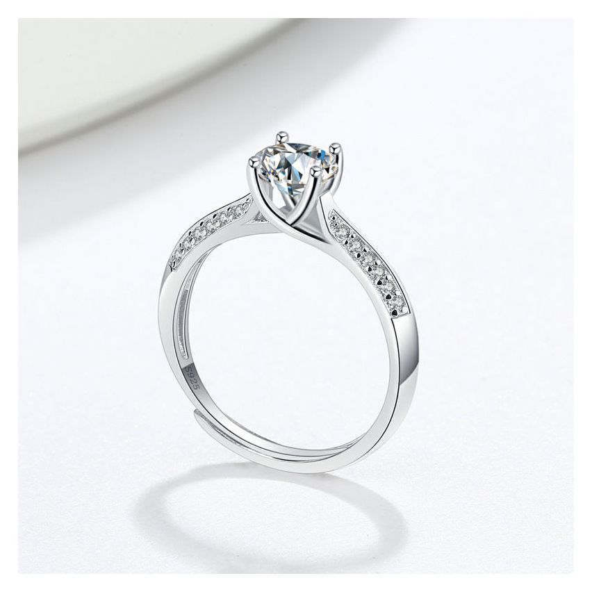 CLASSIC Rhodium Plating 925 Silver Promise ring Rings
