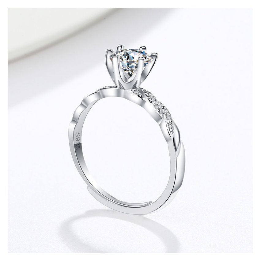 CLASSIC Rhodium Plating 925 Silver Promise ring Rings