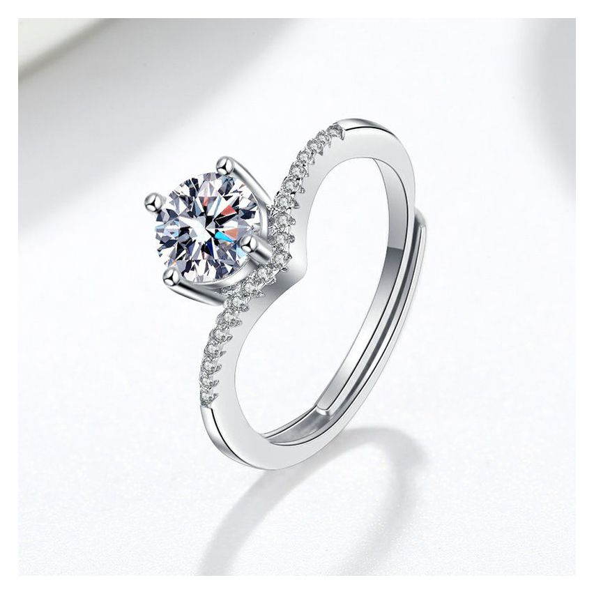 CLASSIC Rhodium Plating 925 Silver Promise ring Rings