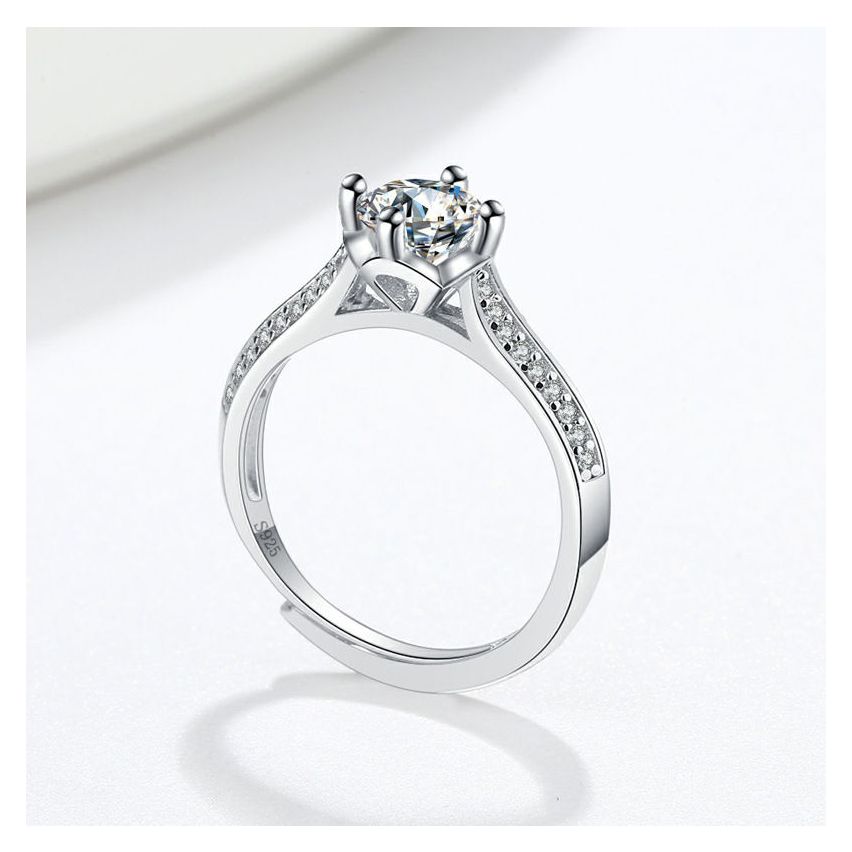 CLASSIC Rhodium Plating 925 Silver Promise ring Rings