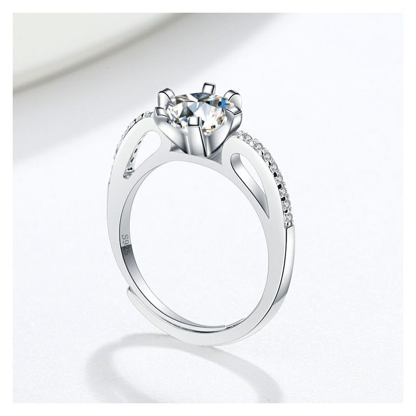 CLASSIC Rhodium Plating 925 Silver Promise ring Rings