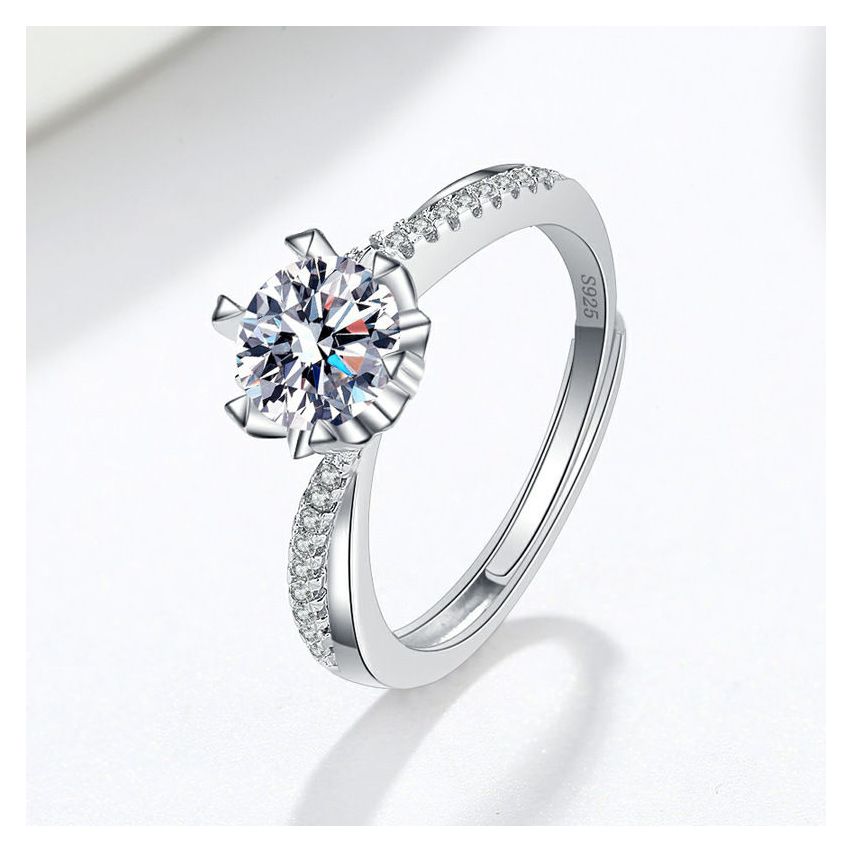 CLASSIC Rhodium Plating 925 Silver Promise ring Rings