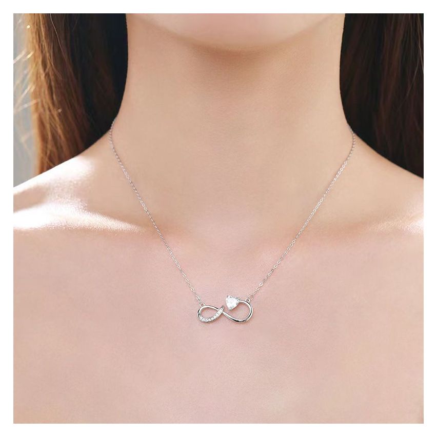 ESSENTIAL Rhodium Plating 925 Silver Zircon Geometric Pendants