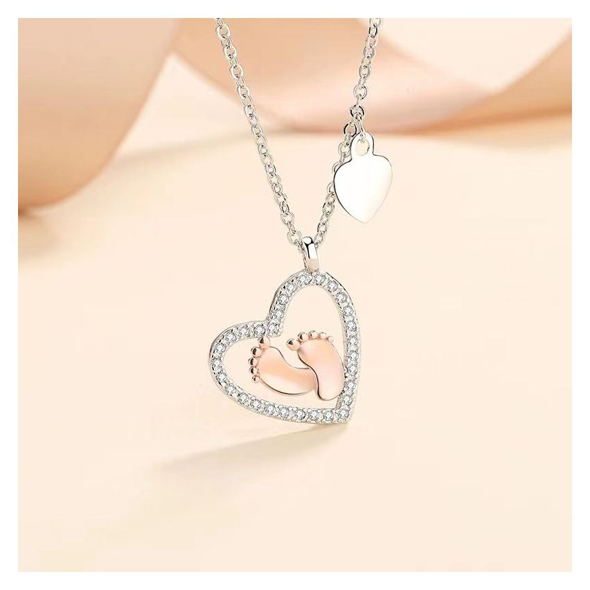 Rhodium Plating Zircon Mother's Day Pendants 3g