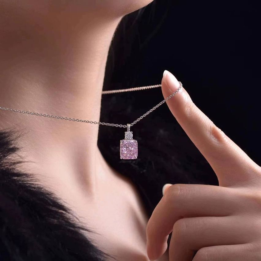 CLASSIC Rhodium Plating 925 Silver Zircon Minimalist Pendants 