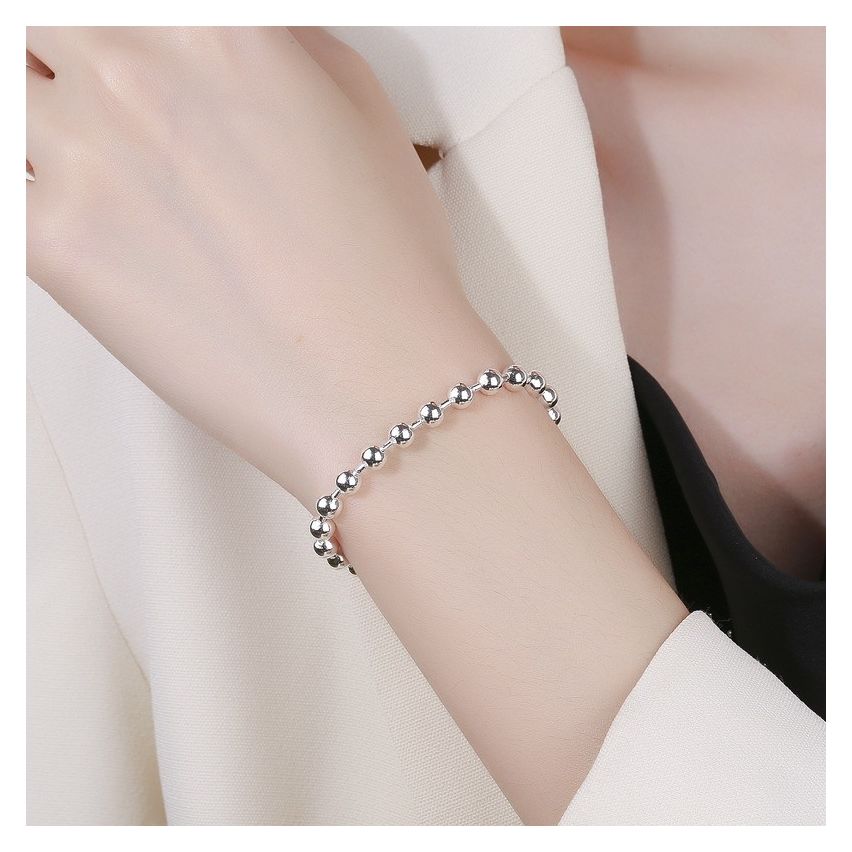 925 Silver Rhodium Plating Beads Bracelets