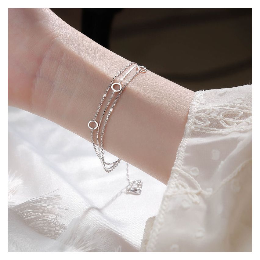 925 Silver Rhodium Plating Geometric Bracelets