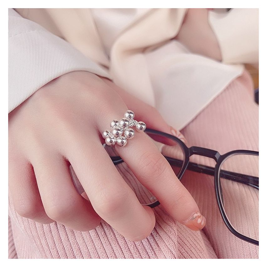 ESSENTIAL Rhodium Plating 925 Silver Geometric Rings