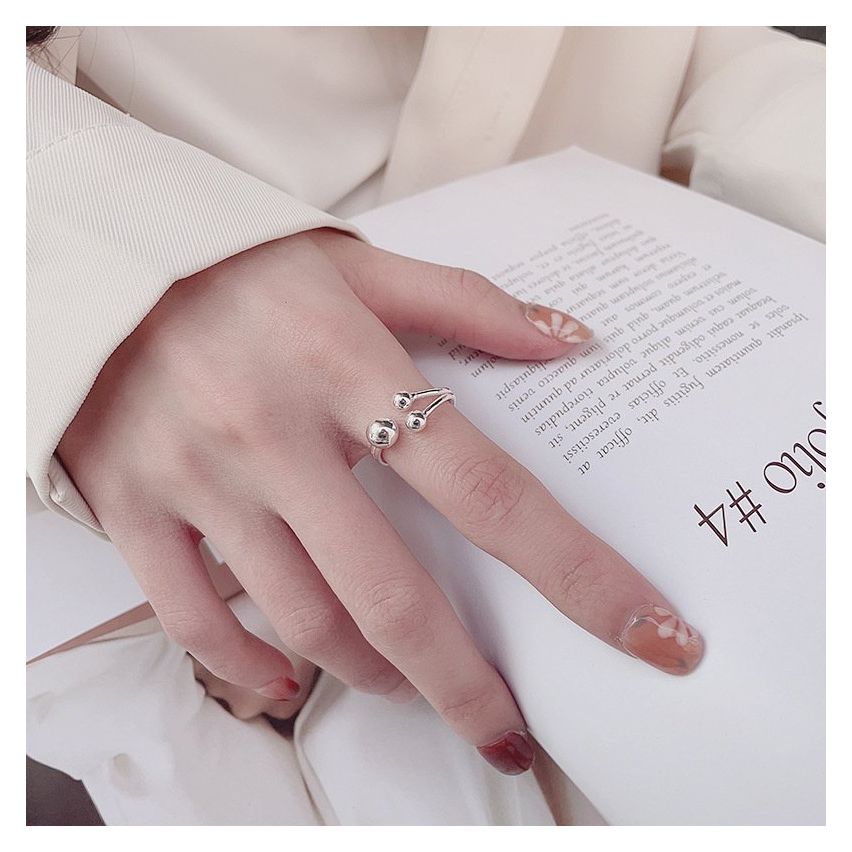 ESSENTIAL Rhodium Plating 925 Silver Geometric Rings