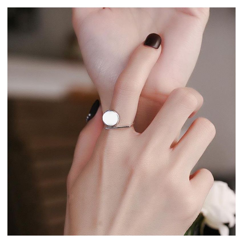 925 Silver Rhodium Plating Geometric Rings