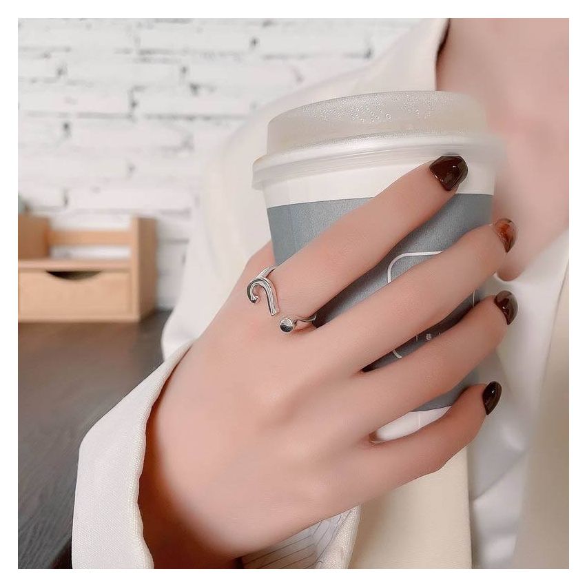 ESSENTIAL Rhodium Plating 925 Silver Geometric Rings