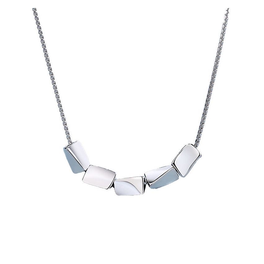 ESSENTIAL Rhodium Plating 925 Silver Smooth Pendants 