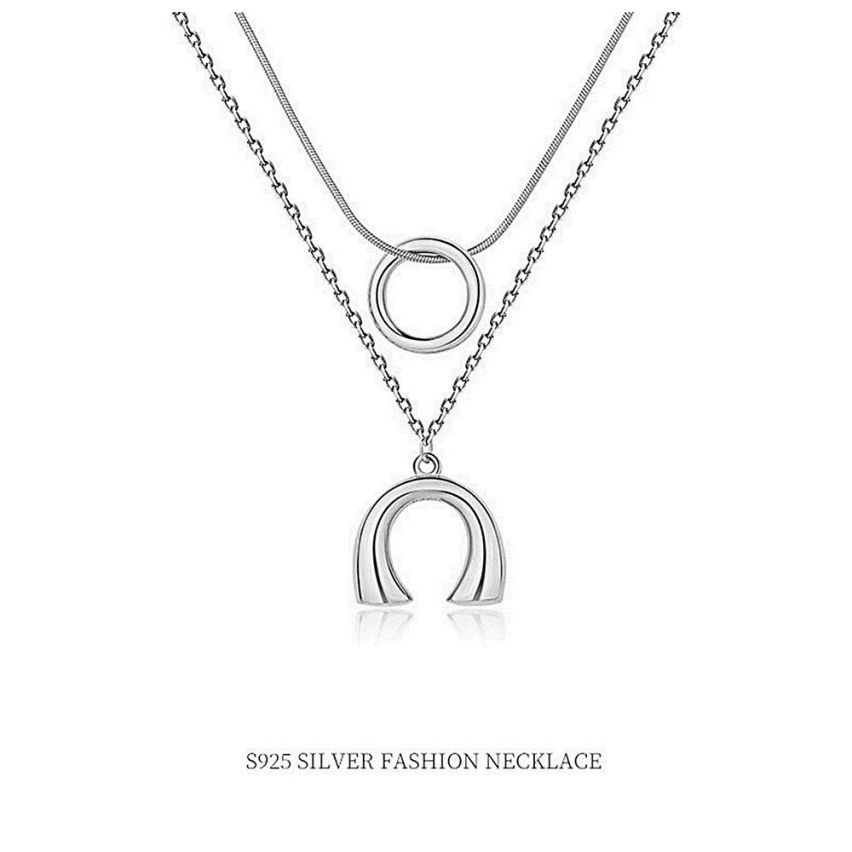 ESSENTIAL Rhodium Plating 925 Silver Smooth Pendants