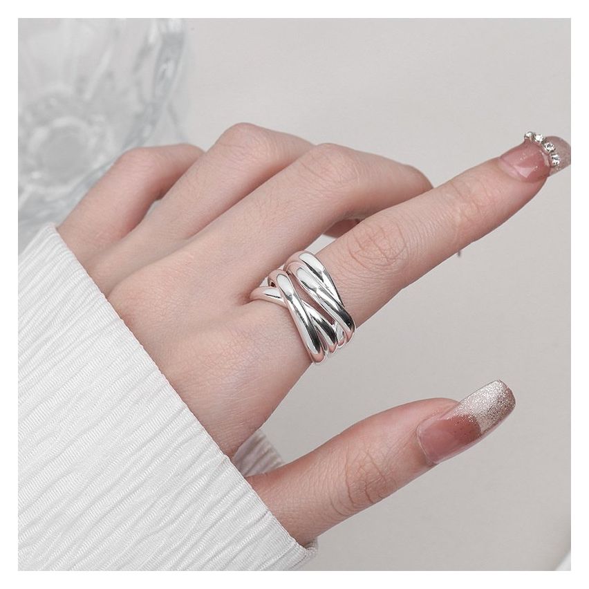 ESSENTIAL Rhodium Plating 925 Silver Smooth Rings
