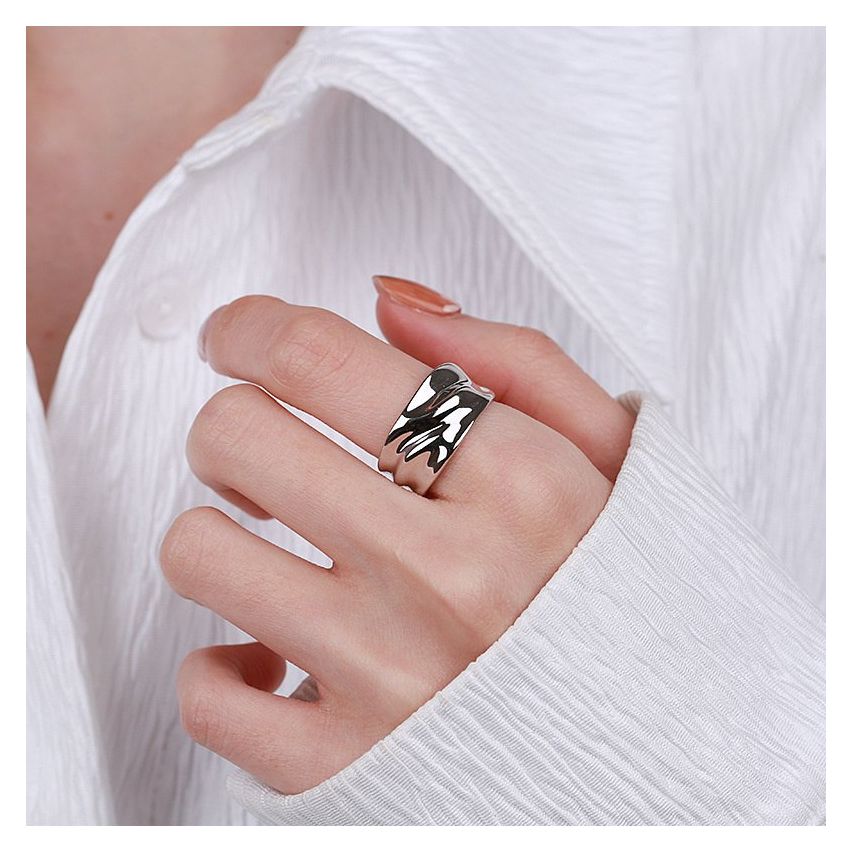 ESSENTIAL Rhodium Plating 925 Silver Smooth Rings