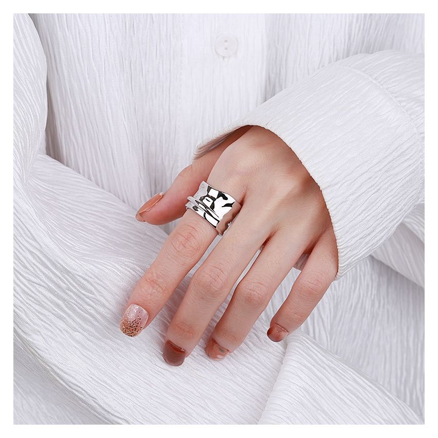 ESSENTIAL Rhodium Plating 925 Silver Smooth Rings