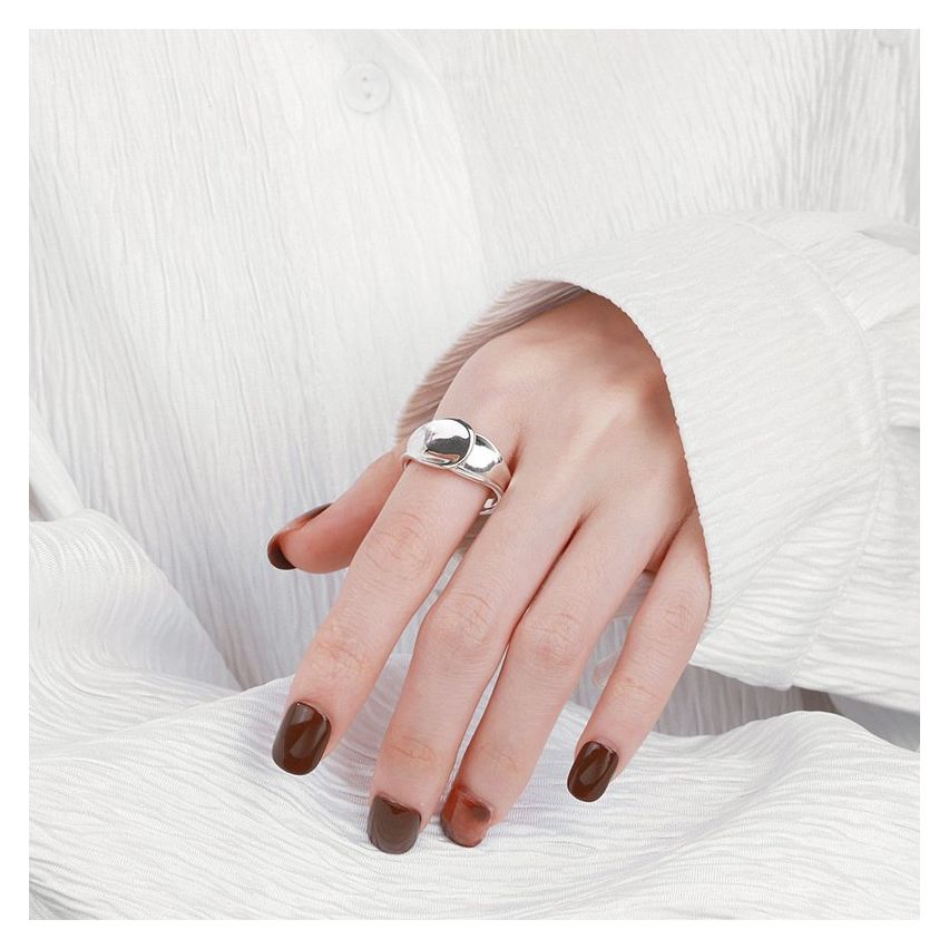 ESSENTIAL Rhodium Plating 925 Silver Smooth Rings