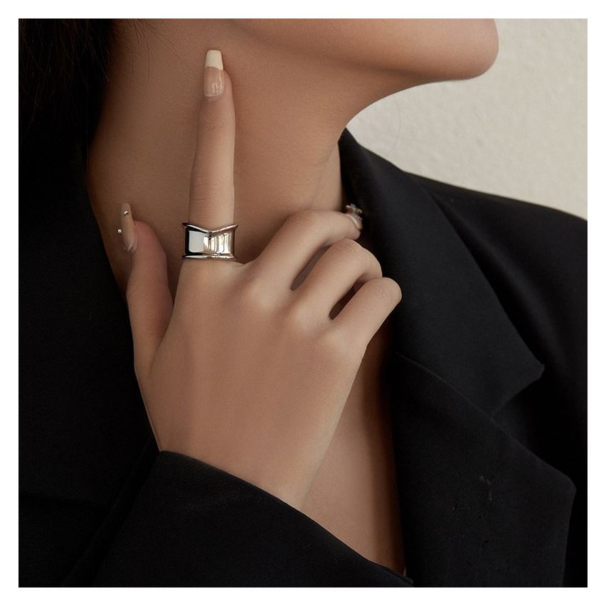 ESSENTIAL Rhodium Plating 925 Silver Smooth Rings