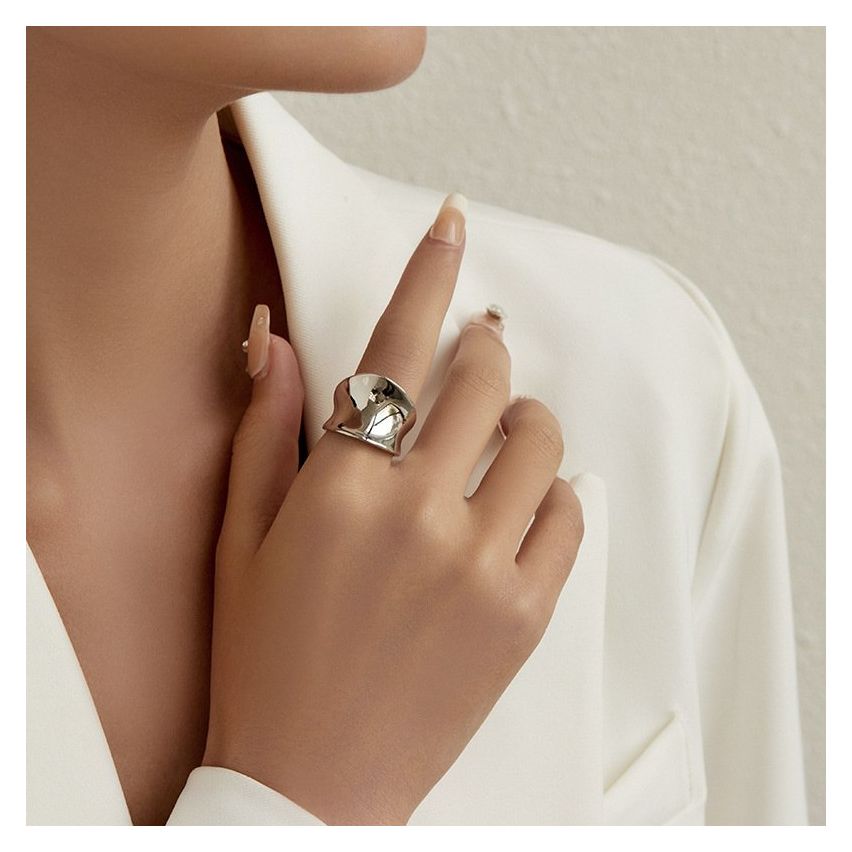 ESSENTIAL Rhodium Plating 925 Silver Smooth Rings