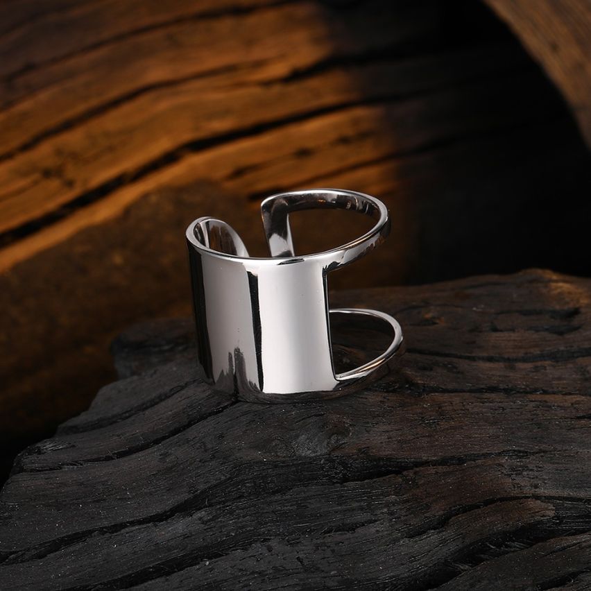 925 Silver Rhodium Plating Smooth Rings