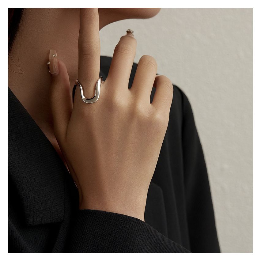 925 Silver Rhodium Plating Smooth Rings