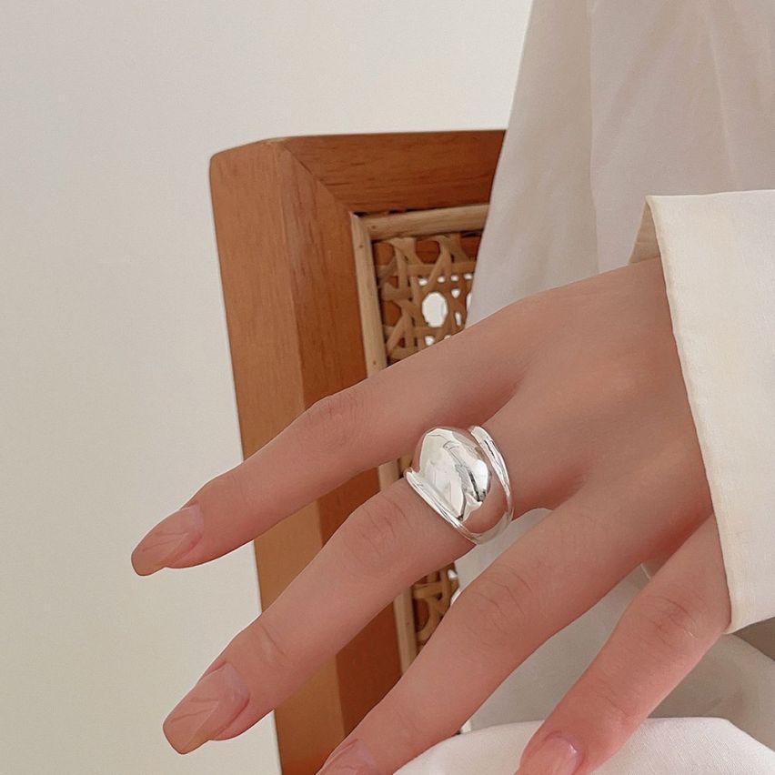 925 Silver Rhodium Plating Smooth Rings