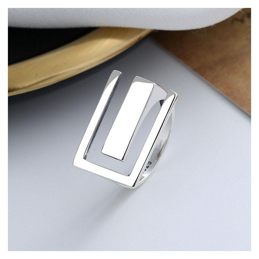 ESSENTIAL Rhodium Plating 925 Silver Smooth Rings