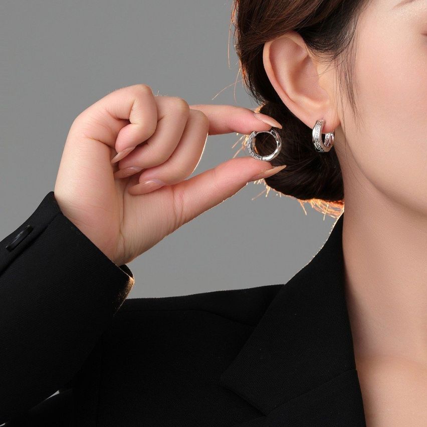 BOHEMIAN Rhodium Plating 925 Silver Urban street Earrings