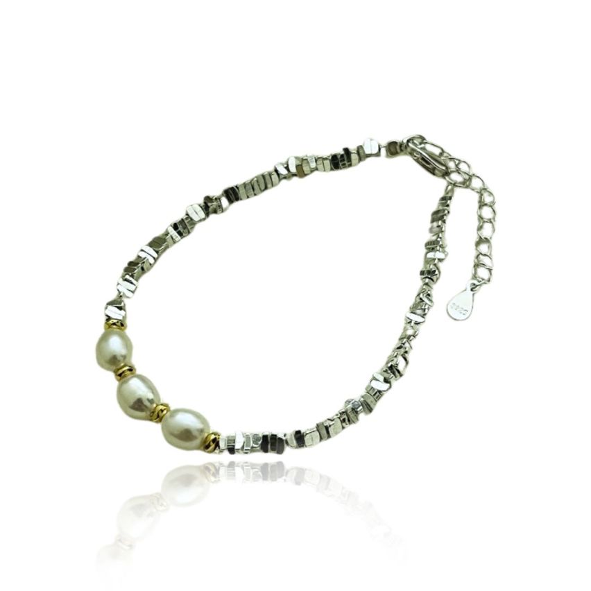 925 Silver Rhodium Plating Beads Bracelets