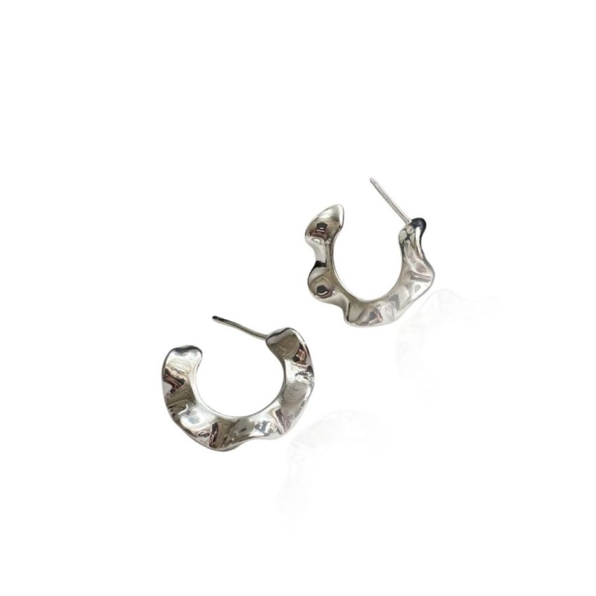 925 Silver Rhodium Plating Hoop Earrings