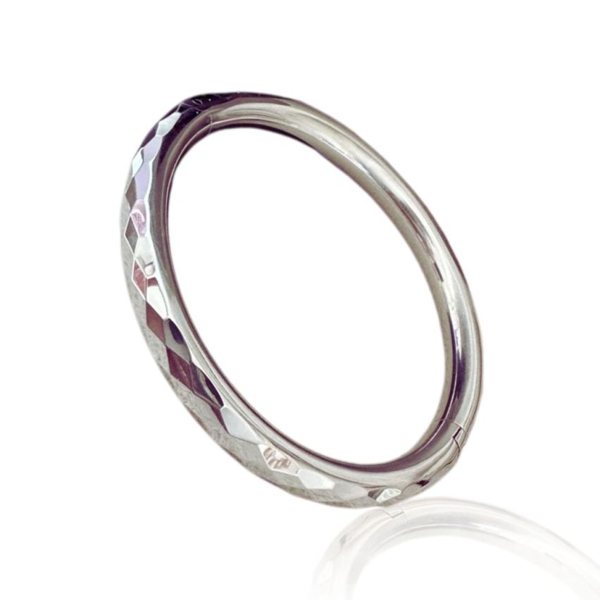 925 Silver Rhodium Plating Smooth Bangles 18.2g