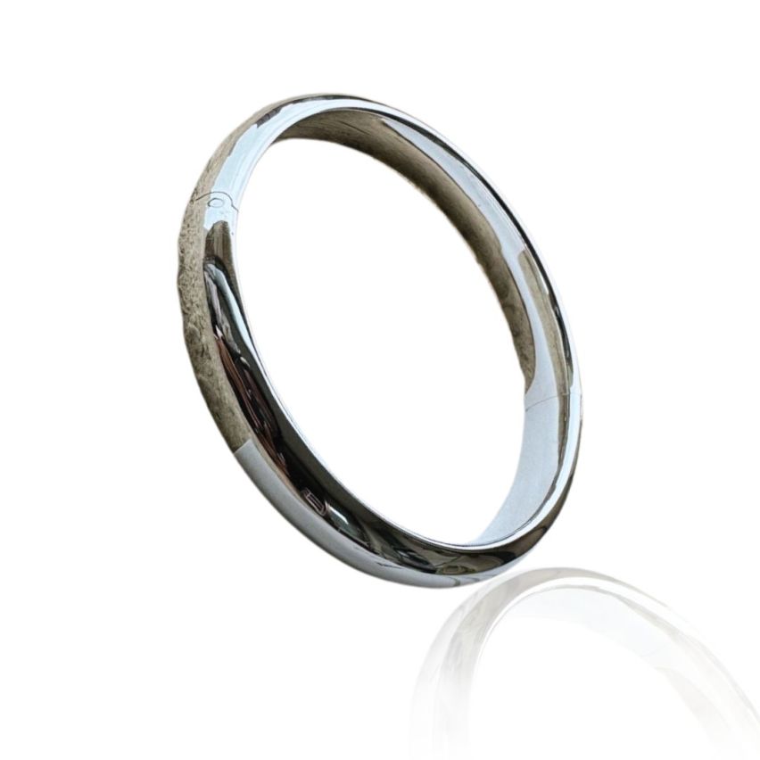 925 Silver Rhodium Plating Smooth Bangles
