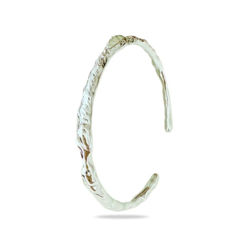 ESSENTIAL Rhodium Plating 925 Silver Smooth Bangles 