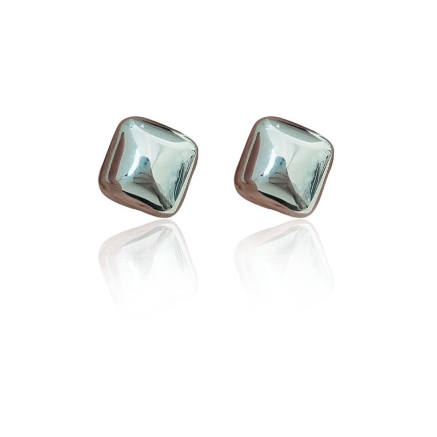 925 Silver Rhodium Plating Smooth Earrings 6.8g