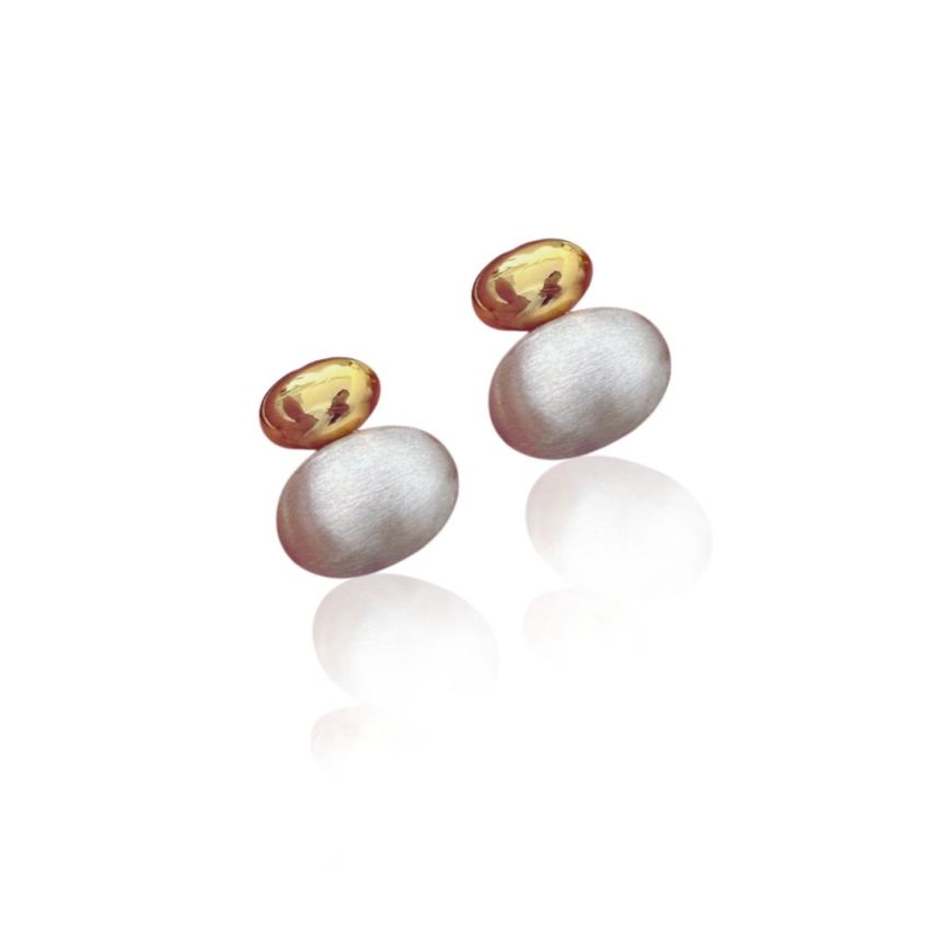 925 Silver Rhodium Plating Smooth Earrings