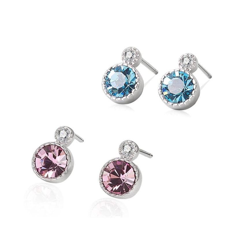 925 Silver Rhodium Plating Zircon Earrings