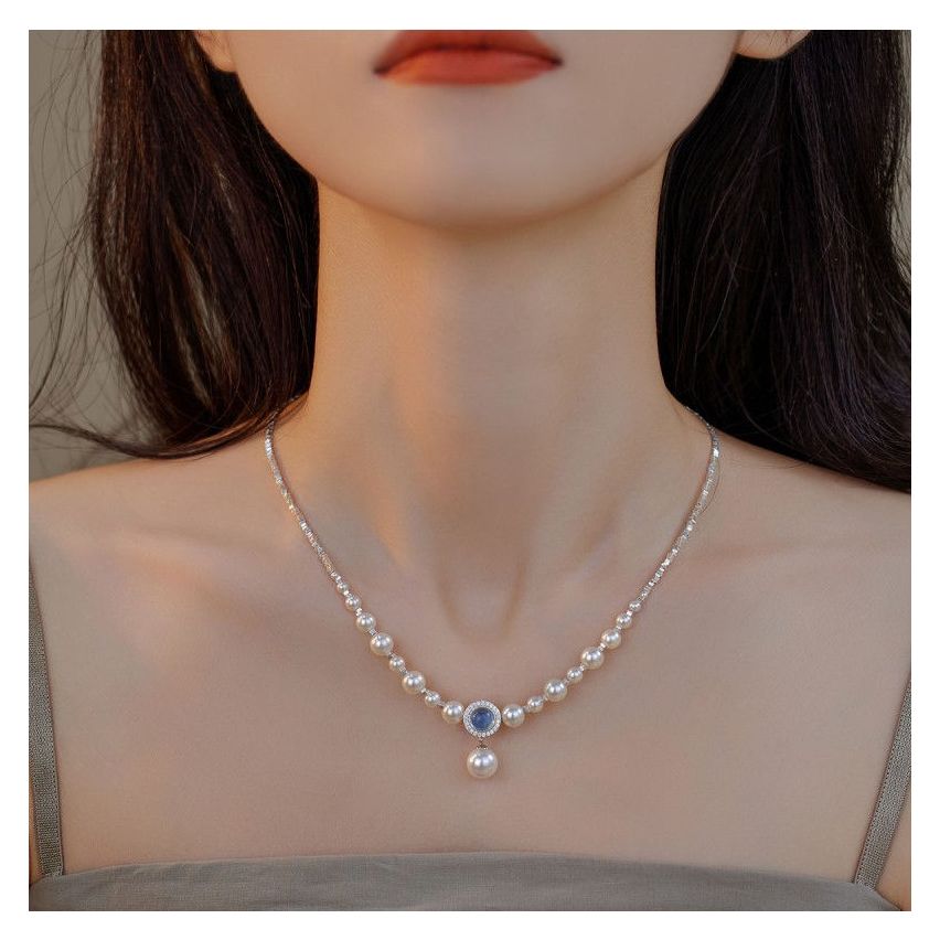 CLASSIC Silver Plate 925 Silver Artificial mother of pearl Pearls Pendants