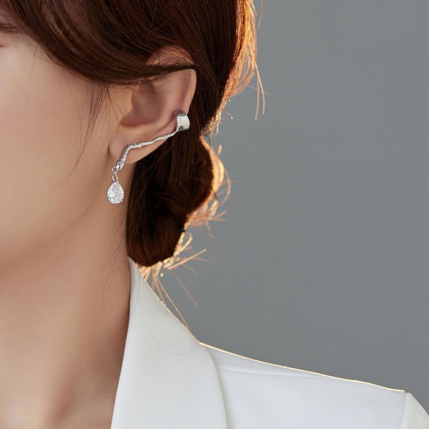 BOHEMIAN Silver Plate 925 Silver Zircon Urban street Earrings